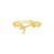 Anel Life Signo Sagitário em Prata 925 com Banho de Ouro Amarelo 18k e Pedras Incolores