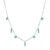 Colar Life Fresh em Prata 925 com Pedras Verdes, 42cm