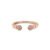 Anel Life Pink Pavê Aberto em Liga Rosé com Banho de Ouro Rosé 18k e Pedras Incolores