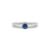 Anel Classic Oriental em Ouro Branco 18k com Safira Azul e Diamantes