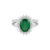 Anel Classic em Ouro Branco 18k com Esmeralda e Diamantes