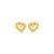 Brinco Life Love III Coração Prata com Banho Ouro Amarelo