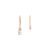 Brinco Letra E em Ouro Rosé 18k com Diamantes
