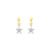 Brinco Teens Estrelas em Ouro Amarelo 18k em Ouro Branco 18k com Diamantes