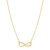 Colar Life Lovely Infinito Mom em Prata com Banho de Ouro Amarelo 18k, 45cm