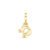 Pingente Life Amor Anéis de Casamento em Prata 925 com Banho de Ouro Amarelo 18k