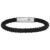 Pulseira Life Masculina Aço e Corda Preta 19,5 cm