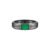 Anel Black Iron Man em Prata 925 com Ródio Negro e Calcedonia Verde