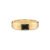 Anel Black Iron Man em Ouro Amarelo 18k e Quartzo Negro