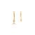 Brinco Letra A em Ouro Amarelo 18k com Diamantes