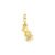 Pingente Life Menina em Prata 925 com Banho de Ouro Amarelo 18k com Pedras Incolores