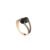 Anel Urban em Ouro Rosé 18k com Quartzo Negro e Diamantes Brown