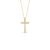 Pingente Cruz Stick em Ouro Amarelo 18k com Diamantes