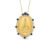 Pingente Virtuosa N.Sra Aparecida em Ouro Amarelo 18k com Safiras Azul e Diamantes