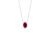 Pingente Classic Oriental em Ouro Branco 18k com Rubi
