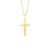 Pingente Cruz Jesus Cristo em Ouro Amarelo 18k