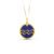 Pingente Zodíaco Aquário em Ouro Amarelo 18k com Lápis Lazuli e Safira Incolor