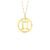 Pingente Zodíaco Gêmeos em Ouro Amarelo 18k com Safira Incolor