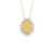 Pingente Medalha N.Sra. Aparecida em Ouro Amarelo 18k com Prata 925 e Topázios Incolores