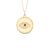 Pingente Medalha Trends Olho Grego em Ouro Amarelo 18k com Quartzo Fumê e Safira Incolores