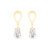Brinco Gold Stone em Ouro Amarelo 18k com Cristal