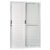 Porta de Aluminio Veneziana de Correr 210x140cm 3 Folhas 1 Fixa com Vidro Temperado MGM