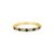 Meia Aliança Oriental em Ouro Amarelo 18k com Safiras Azul e Diamante