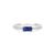 Anel Linea em Ouro Branco 18k com Safira Azul e Diamantes