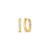 Brinco Argola Square em Ouro Amarelo 18k com Diamantes