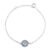 Pulseira Life Talismã Olho De Deus em Prata 925 com Pedras Azuis