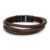 Pulseira Life em Couro Marrom e Preto com Aço