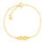 Pulseira Life Amuleto Infinito em Prata 925 com Banho de Ouro Amarelo 18k