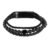Pulseira Life Trançada com Ágata Preta e Aço