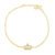 Pulseira Life Forever Coroa em Prata 925 com Banho de Ouro Amarelo 18k e Pedras Incolores