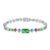 Pulseira Life Coloré em Prata 925 com Cristais Verde, Rosa e Azul