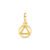 Pingente Life Enigma Triângulo em Prata 925 com Banho de Ouro Amarelo 18k