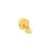 Separador Life Casinha de Cachorro em Prata 925 com Banho de Ouro Amarelo 18k