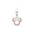 Pingente Life Disney Minnie em Prata 925 com Pedras Vermelhas