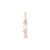 Pingente Life Amor I Love You em Liga Rosé com Banho de Ouro Rosé 18k