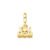 Pingente Life Mama I Love You Mom em Prata 925 com Banho de Ouro Amarelo 18k