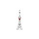 Pingente Life Viagem Torre Eiffel Love em Prata 925