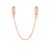 Corrente de Segurança Life Twist em Liga Rosé com Banho de Ouro Rosé 18k e Pedras Incolores