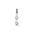 Pingente Life Fashion Óculos em Prata 925 com Pedras Pretas
