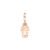 Pingente Life Menina em Liga Rosé com Banho de Ouro Rosé 18k