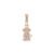 Pingente Life Lili em Liga Rosé com Banho de Ouro Rosé 18k e Pedras Incolores