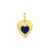 Pingente Life Amor Coração em Prata 925 com Banho de Ouro Amarelo 18k e Lapis Lazuli