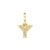 Pingente Life Letra Y em Prata 925 com Banho de Ouro Amarelo 18k e Pedras Incolores