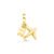 Pingente Life Viagens Avião e Mala em Prata 925 com Banho em Ouro Amarelo 18k