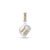 Pingente Life Drinks Chopp em Prata 925 com Pedras Amarelas