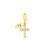 Pingente Life Origens Cruz em Prata 925 em Banho de Ouro Amarelo 18k e Pedras Incolores